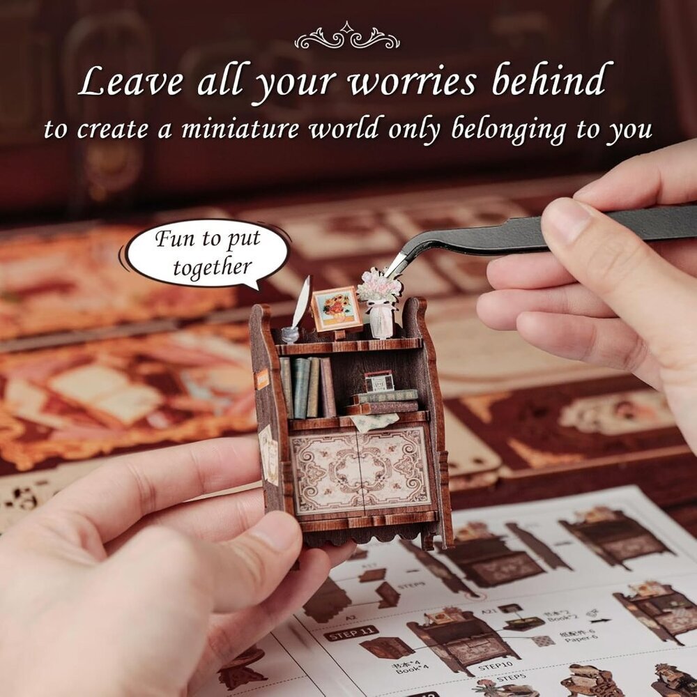 Book Nook Kit - DIY Miniature House Dollhouse Kit for Adult and Teens, Booknook - Picture 8 of 9